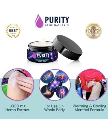 Premium HOT + Cool Cream Rub - 1 000 mg Natural Hemp Extract for Muscles & Joints - Made in the USA - International Shipping Available - Buy Online on GoSupps.com