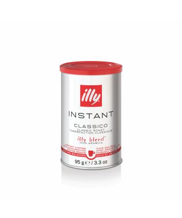 illy Instant Coffee- 100% Arabica Coffee Classico Medium Roast - Notes Of Caramel Orange Blossom & Jasmine - Easy Preparation - Convenient Coffee Instant Format - Roasted In Italy 95.00 g (Pack of 1)