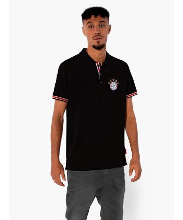 FC Bayern Munich Men's Black Polo Shirt - Official Logo Merchandise | International Shipping Available - Buy Online on GoSupps.com