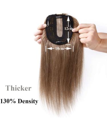Buy Sego Hair Part Topper - Remy Real Hair Clip In Extensions for Women - Light Brown #6 - 40cm 50g - Thicker 130% Density - Buy Online on GoSupps.com