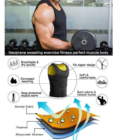 MartiOunt Men's Sauna Shirt - Sweat Vest for Weight Loss & Muscle Building | XL Body Shaper for Cardio & Endurance Training - Buy Online on GoSupps.com