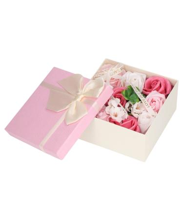 Tbest Artificiel Ers Simulation Rose Er Savon Femmes Exquise Er Bain Soap Box D coration pour la Journ e Vnti (PINK)