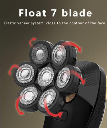 7D Waterproof Electric Shaver for Men - Floating Head Razor with LCD & USB Charge | Multifunction Trimmer - Buy Online on GoSupps.com