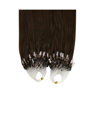 Ugeat Real Hair Microring Extensions - Dark Brown 50cm Micro Loop Hair Extensions (50g) - #2 - Buy Online on GoSupps.com