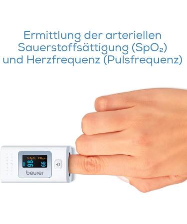 Beurer PO 35 Pulse Oximeter - Accurate Oxygen Saturation & Heart Rate Monitor with Color Display | Pain-Free & Easy to Use - Buy Online on GoSupps.com