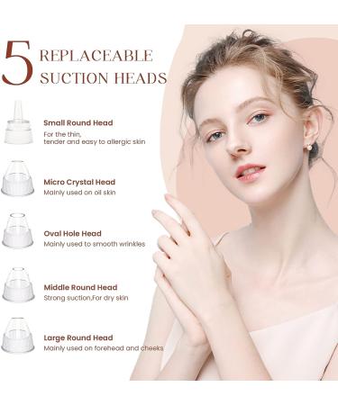 2023 Blackhead Remover Pore Vacuum Cleaner - 5 Suction Power & Probes, USB Rechargeable Kit for Acne Extraction - Adult White - Buy Online on GoSupps.com