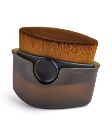 Portable Hexagon Foundation Makeup Brush with Storage Case - Blending Liquids and Powders for Flawless Cosmetics Application - Buy Online on GoSupps.com