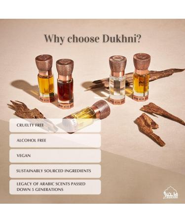Dukhni Misk Rijali Attar | Soft Silky White Musk | Authentic Arabic Fragrance Oil | 100% Pure, Alcohol-Free, Halal | 1 bottle x 6ml - Buy Online on GoSupps.com