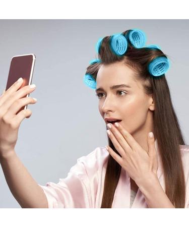 Large Self Grip Hair Curlers for Long Hair - 24 Pack Blue - Buy Online on GoSupps.com