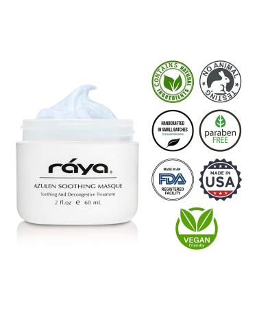 Raya Azulen Soothing Masque | Calming Facial Treatment for Sensitive Skin | Tones & Refines Complexion | Azulene & Aloe Vera - Buy Online on GoSupps.com