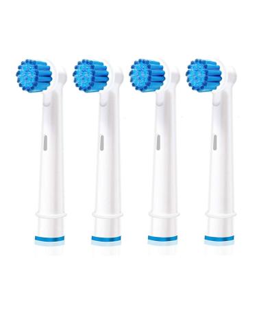 Sensitive Toothbrush Heads Compatible with Braun Oral-B Electric Toothbrush - 4 Pack