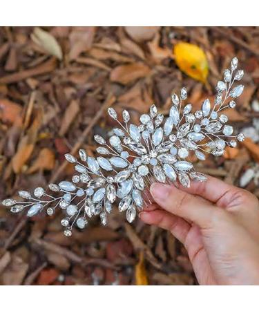 Bride Hair Accessory Bridal Hair Comb Accessories With Crystal Bridal Side Combs Headpiece For Women And Girls - Buy Online on GoSupps.com