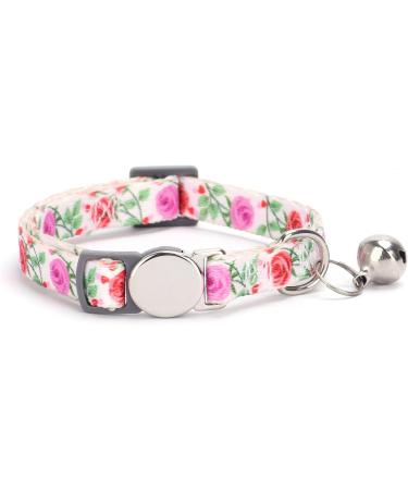 Moonpet Personalized Cat Collar with Name & Phone Number | Safe Heart Rose Design with Bell - Buy Online on GoSupps.com