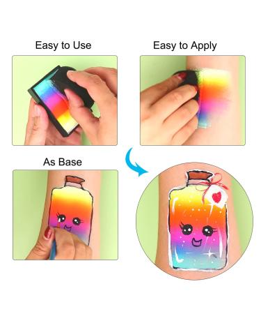 Bowitzki Face Paint Sponges - 12 Black Half Moon Sponges for Art & Body Painting - Ideal for Creative Face Painting Projects - Buy Online on GoSupps.com