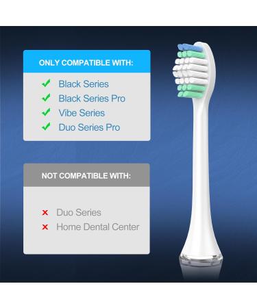 Replacement Toothbrush Heads for AquaSonic Black & Vibe Series - Pack of 10 | Duo Pro Electric Toothbrush Compatible - Buy Online on GoSupps.com