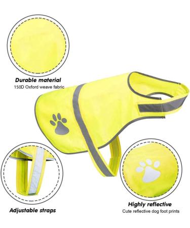 Ustnir High Visibility Security Vest for Dogs | Reflective Safety Vest to Keep Pets Safe from Cars & Hunting Accidents - Buy Online on GoSupps.com