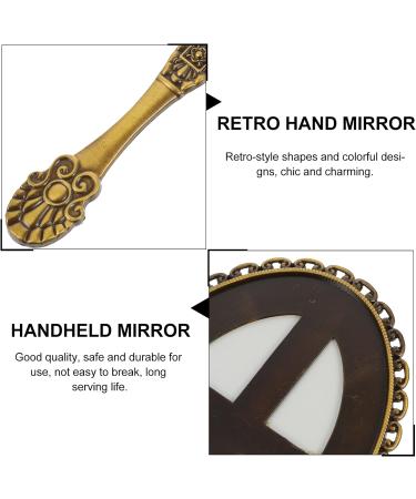 FOMIYES Vintage Handheld Travel Mirror - Folding Salon Barber Hairdressing Cosmetic Mirror for Pocket Purse - Perfect Birthday Gift - Buy Online on GoSupps.com