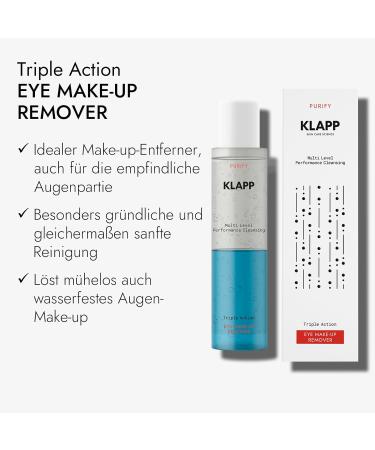 KLAPP Cosmetics Triple Action Eye MakeUp Remover 125ml - Buy Online on GoSupps.com