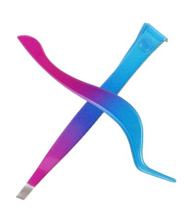 Mikinona 1 Set gradient eyebrow brush aldult tweezers for facial hair eyebrow trimming eyebrow trimming clip tool Fake eyelashes Eyelash curler double-end eyebrow tweezers