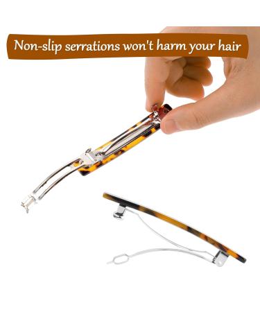 8 Pieces French Hair Clips - Leopard Pattern Duck Beak Clips for Women & Girls - Perfect for Fine Hair - Buy Online on GoSupps.com