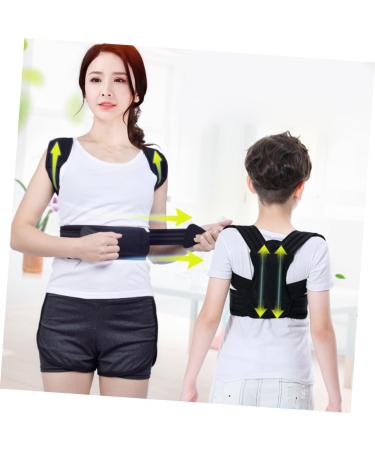 NOLITOY Adult Posture Vest - Adjustable Posture Brace for Upper Back Support (L Black) | Improve Posture & Comfort - Buy Online on GoSupps.com