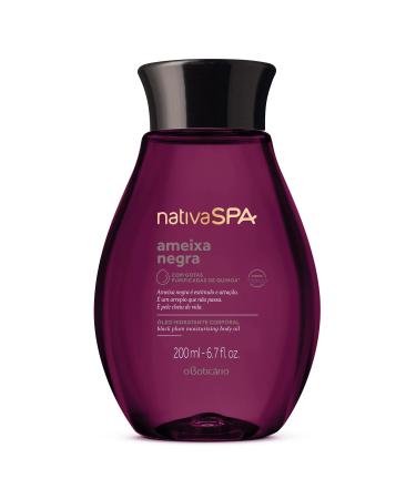 Nativa SPA by O Boticário, Black Plum Body Oil, Enriched with Purified Quinoa Drops to Boost Hydration, 6.8 Ounce