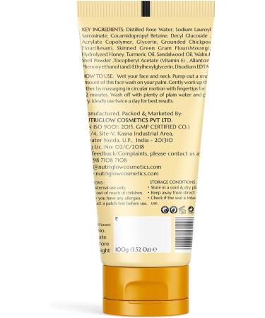 Nutriglow Natural S Ubtan Face Wash for All Skin Types with Haldi Chandan & Rose Water 100G - Buy Online on GoSupps.com