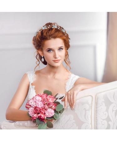 FRCOLOR Butterfly Headband Double Layer Hairband Shiny Bride Headdress Crystal Hair Hoop Wedding Hair Jewelry for Bride Girls Women Silver - Buy Online on GoSupps.com