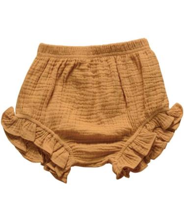 HASAKI Kids Linen Bloomer Shorts - 2Pcs Set for Newborns to Toddlers | Diaper Cover | Yellow Pink | 2-3 Years - Buy Online on GoSupps.com