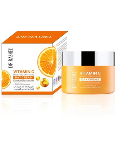 Dr Rashel Vitamin C Day Cream Vitamin C Face Cream Brightening & Anti Aging Vitamin C Moisturizer for Face & Neck Hydrating & Brightening Vitamin C Cream for Face Dark Spots Skin (Day Cream)