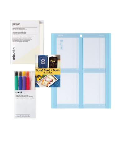 Cricut R20 Watercolor Cards with Rainbow Watercolor Markers and 2x2 Card Mat Bundle for DIY Invitations for DIY Invitations R20 Cards with Markers and Mat