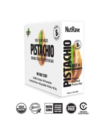 Nutrawbar Organic Superfood Pistachio Raw Fruit and Nut Bar 1.4 Oz - 12 Count - Buy Online on GoSupps.com