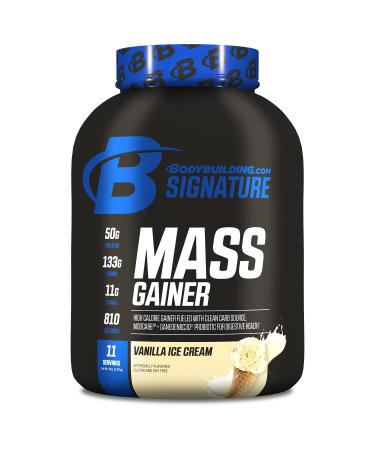 Bodybuilding Signature Signature Mass Gainer | 50g of Mass-Building Protein | Protein, Calories, Fats, Probiotics and Carbohydrates | 5 Lbs. Vanilla