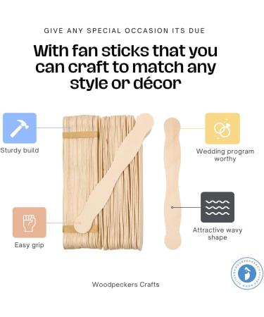 100 Jumbo Craft Popsicle Sticks for DIY Crafting - Natural Wooden Handles for Wedding Programs, Paint Mixing, Auction Bid Paddles - By Woodpeckers - Buy Online on GoSupps.com