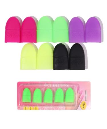 Phantomsky 10-Piece Nail Polish Remover Clips Set | Durable & Reusable Gel Nail Art Tools | UV Light Compatible | Yellow - Buy Online on GoSupps.com
