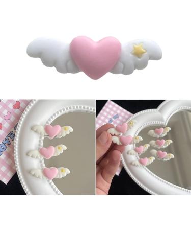 amangul Matte Hair Clip for Hot Girls Heart Wing Shape Hair Barrettes Duckbill Ponytail Hair Barrettes for Teens Girls - Buy Online on GoSupps.com