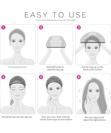 Fandamei 6 Pcs Black Nylon Stocking Caps - Stretchy Wig Caps for Men and Women - Buy Online on GoSupps.com