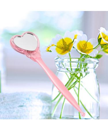 Lurrose Eyebrow Razor & Shaver with Heart Mirror - Eyebrow Trimmer & Eyelash Comb for Women (Pink) | International Shipping Available - Buy Online on GoSupps.com