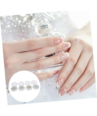 Housoutil 12 Boxes Nail Rhinestones Faux Pearls Rhinestone Buttons Nail Art Nail Accessory Nail Pearl Charms Hair Pearls Nail Gems Flowers Decoration Pearl No Holes Manicure Steel Ball Resin - Buy Online on GoSupps.com