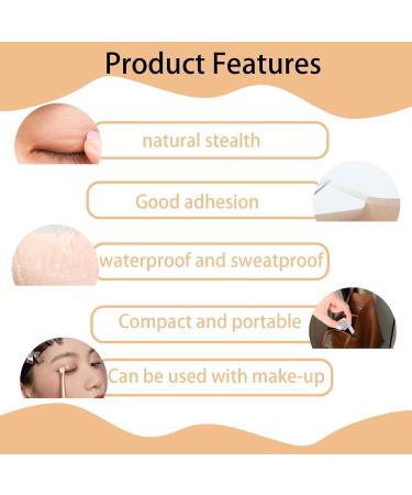 KASESSS 3 Rolls/ 1800 Pcs Eyelid Lift Strips Self-Adhesive Eyelid Tape Fiber Eye Lid Lift for Hooded Eyes Double Eyelid Tape with Fork Rods and Tweezers Eye Lift Strips Invisible for Ladies - Buy Online on GoSupps.com