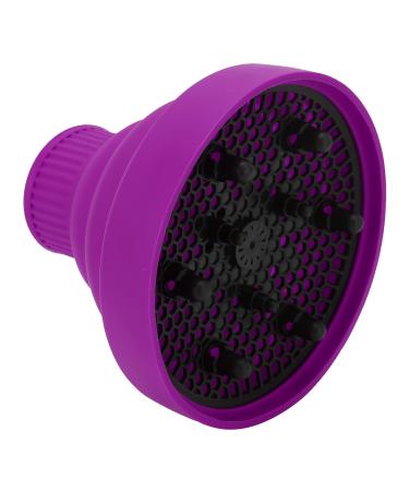 Hair Dryer Diffuser Universal Collapsible Silicone Hair Dryer Diffuser Portable Travel Folding Hair Blow Dryer Diffuser(Purple)