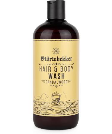 St rtebekker Premium Hair & Body Wash Sandalwood 2in1 shampoo and shower gel for men moisture shampoo with aloe vera shower gel and shampoo for men 500 ml from natural ingredients - Buy Online on GoSupps.com
