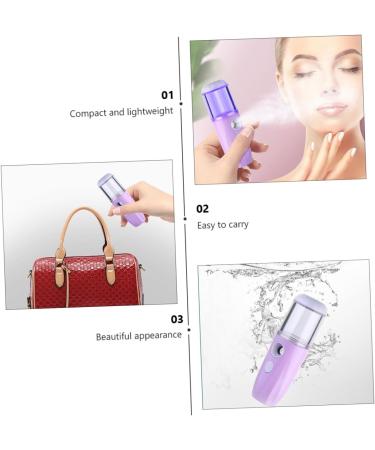Healeved 2 Pcs Hydrating Instrument Skin Steamer Face Mist Humidifiers for Home Face Humidifier Purple Abs - Buy Online on GoSupps.com