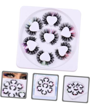 minkissy 7 Pairs Fake Eyelashes False Lashes Colored Lash Extensions Lash Clusters with Color Eyelashes with Color Curl Lash Clusters Color Lashes Colored Lashes Russia Chemical Fiber Curly - Buy Online on GoSupps.com