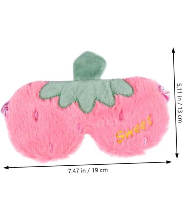 Mobestech 1 Pc Fruit Series Ice Compress Compress Plush Eye Mask Plush Sleeping Blindfold Eye for Sleeping Fake Plush Sleep Eyeshadow Cartoon Blindfold Cute Face Mask Girl 18X13X05cm Pink - Buy Online on GoSupps.com