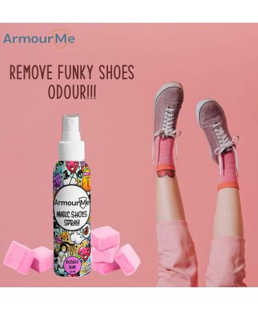 ArmourMe Shoe Spray | Shoe Deodorizer | Shoe Spray Smell Eliminator for Shoes and Sandal | Men & Women Extra Strength Shoe Odor Eliminator | Socks Deodorize (Bubble Gum) - Buy Online on GoSupps.com