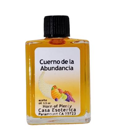MAGICK SPACE Horn of Plenty Oil (Cuerno de la Abundancia Aceite) Spiritual Anointing Oil by CASA ESOTERICA Abundance & Prosperity Spell - Draw in Wealth Success-0.5 FL OZ (1 Pack)