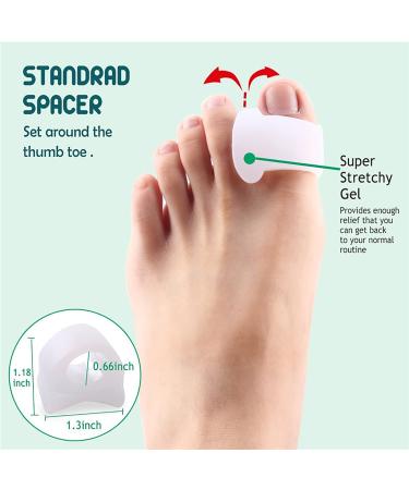 Buy Leneurest Silicone Hallux Valgus Toe Spreader - Effective Correction for Overlapping Toes & Bunion Relief - International Shipping Available - Buy Online on GoSupps.com