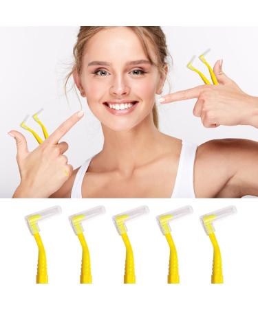 Skhaovs 30-Piece Yellow Interdental Brushes & Dental Floss Sticks Anti-Slip Handle Gum Cleaning Tools - Buy Online on GoSupps.com