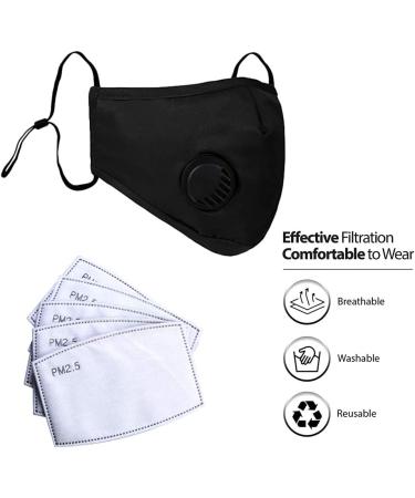 1ABOVE Two-Face Mask With Ten Air Filters Cotton | Reusable | Washable | Face Mouth Cover with Flexible Bands (2 Masks + 10 Filters) Navy Blue - Buy Online on GoSupps.com
